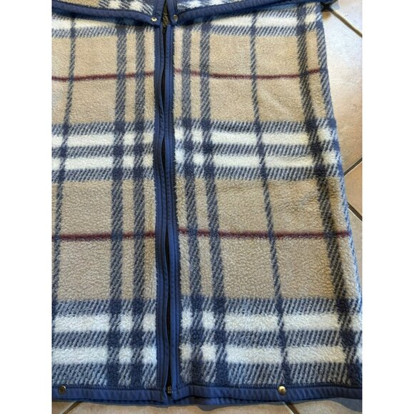 Biederlack Cuddle Wrap Plaid Wool Blend Blanket Stadium - Picture 2 of 6